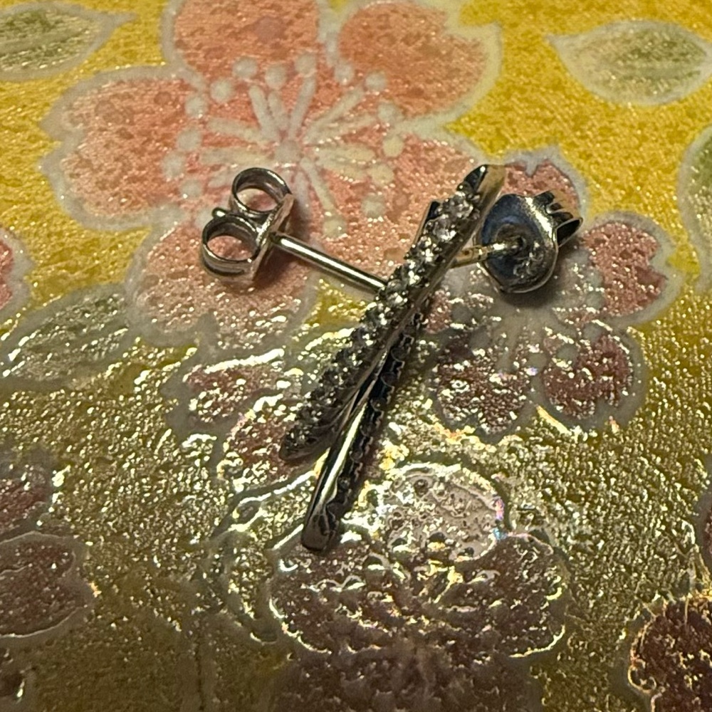 Elegant Silver Cross Earrings